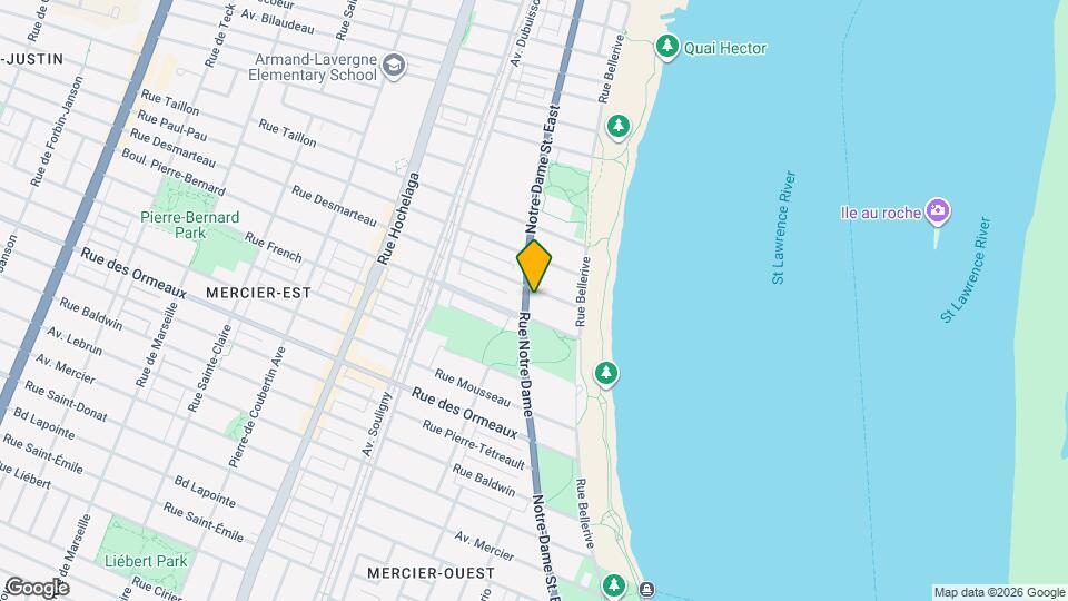9010 Notre-Dame Rue E Map and Location Details