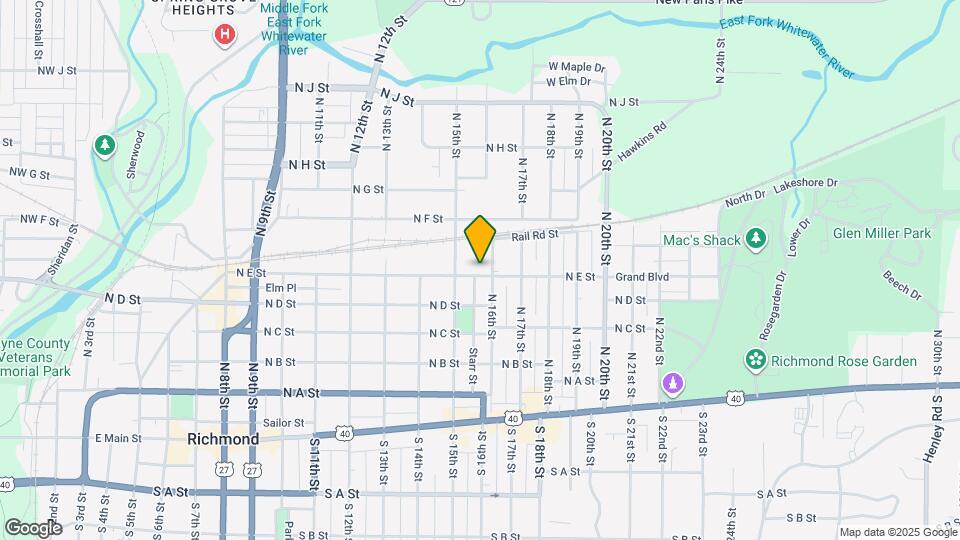 1522 N E St, Unit 1 Map and Location Details