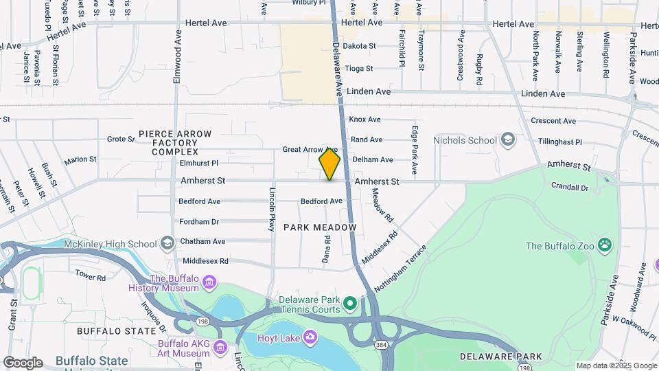 961 Amherst St, Unit Upper Map and Location Details