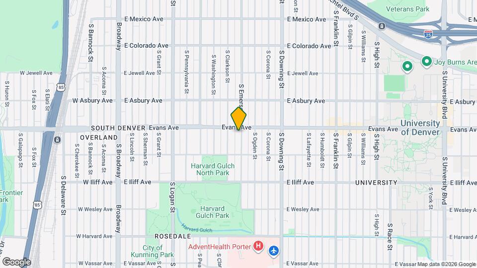2121 S Emerson St Mapa y Detalles de la Ubicación