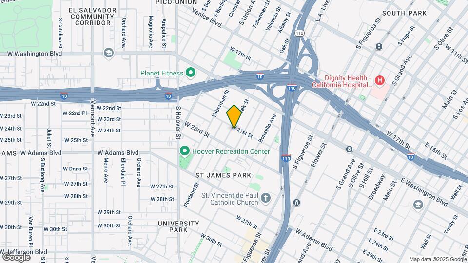2108 Oak St Map and Location Details