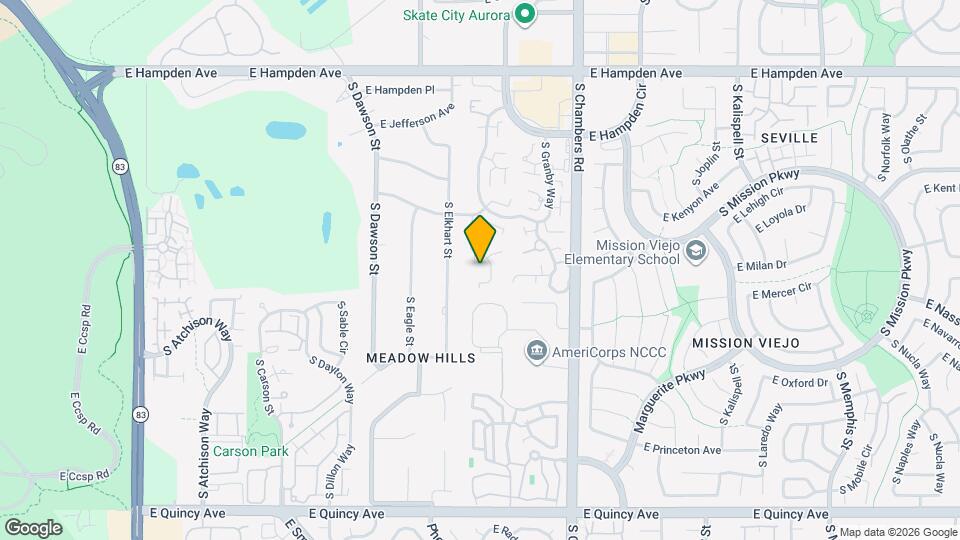 3839 S Evanston St Map and Location Details