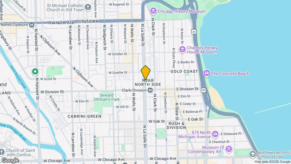 1229 N La Salle Dr, Unit 1714 Map and Location Details