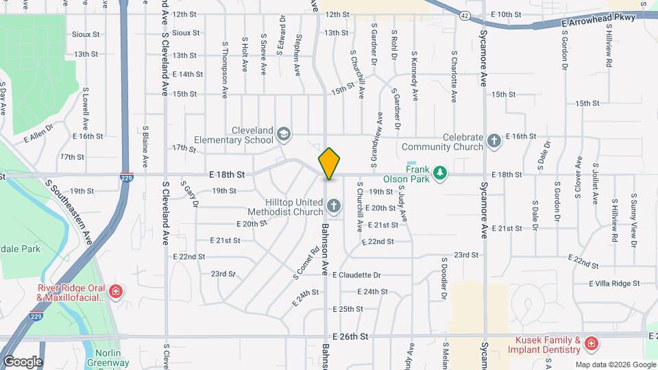 1106 S Bahnson Ave, Unit 1106 Map and Location Details