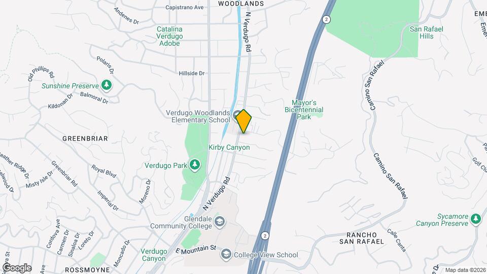 1734 N Verdugo Rd Map and Location Details