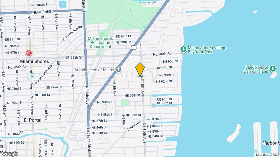 9212 NE 10th Ave Map and Location Details