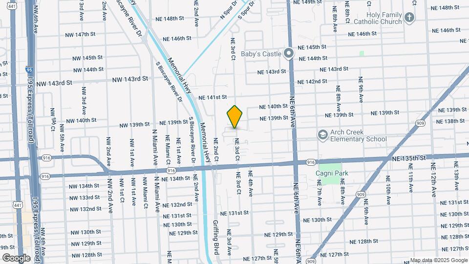 13800 NE 3rd Ct Map and Location Details