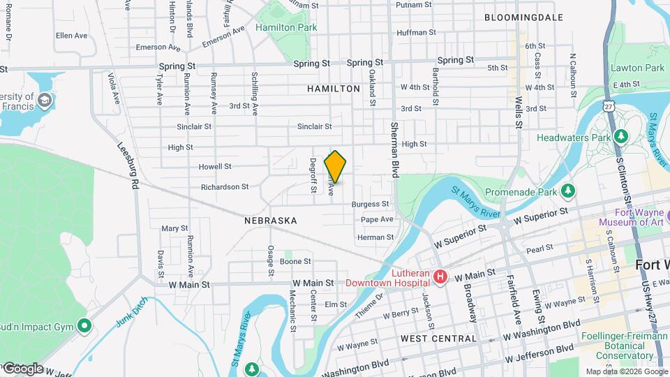 1030 Franklin Ave Map and Location Details