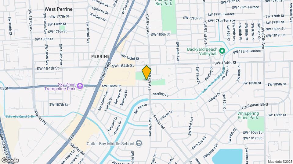 9710 SW 185th Terrace Map and Location Details