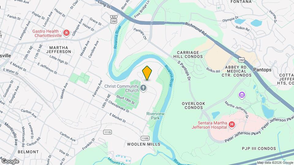 418 Riverside Ave Map and Location Details