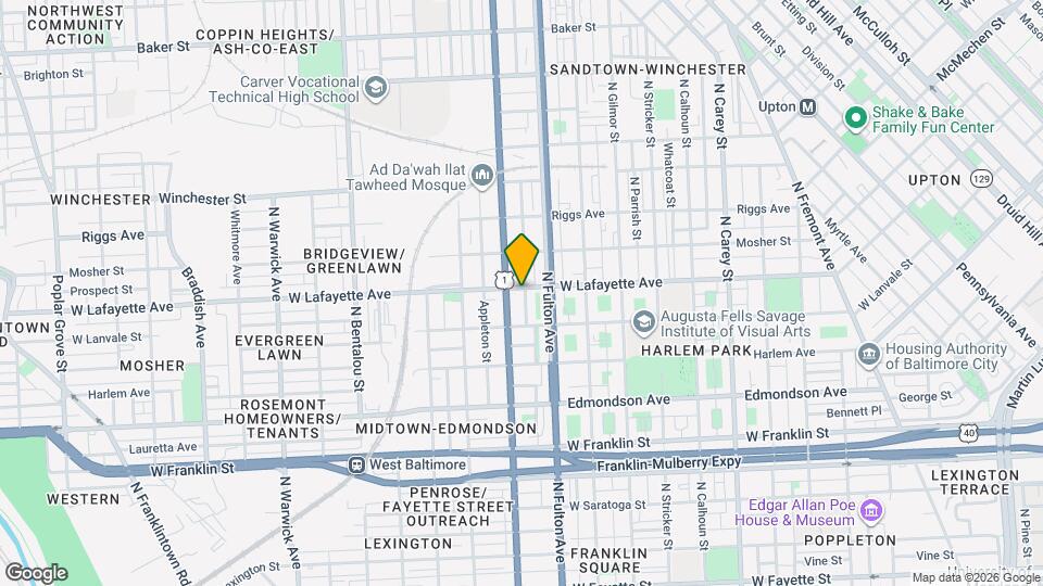 1811 W Lafayette Ave Map and Location Details