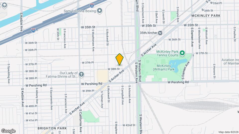 2508 W 38th St, Unit 2F Map and Location Details