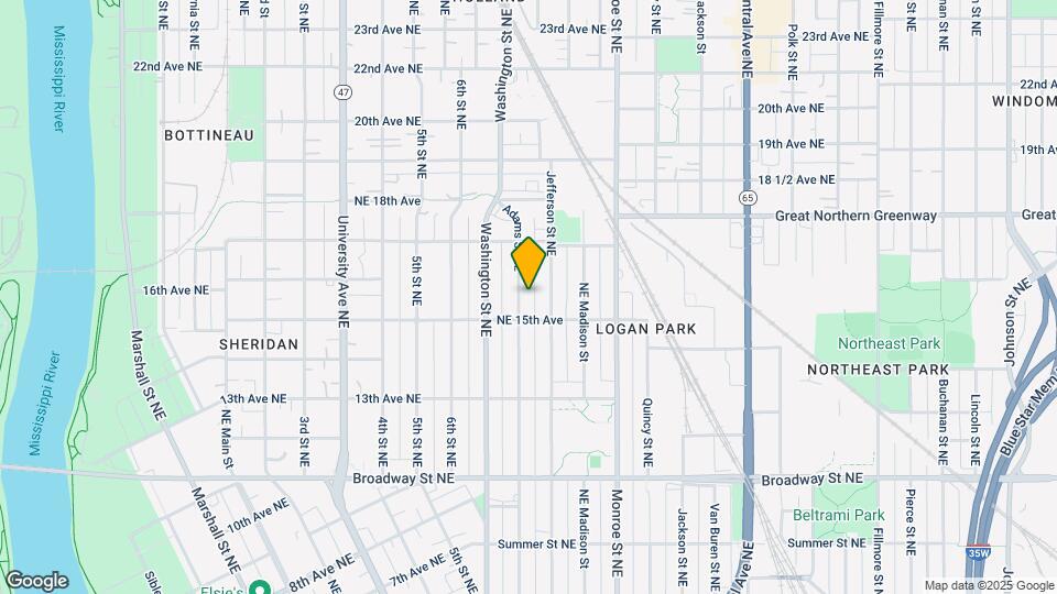 1519 Adams St NE, Unit 1 Map and Location Details