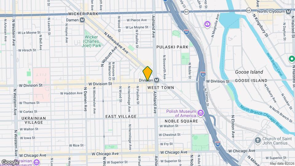 1627 W Division St Mapa y Detalles de la Ubicación