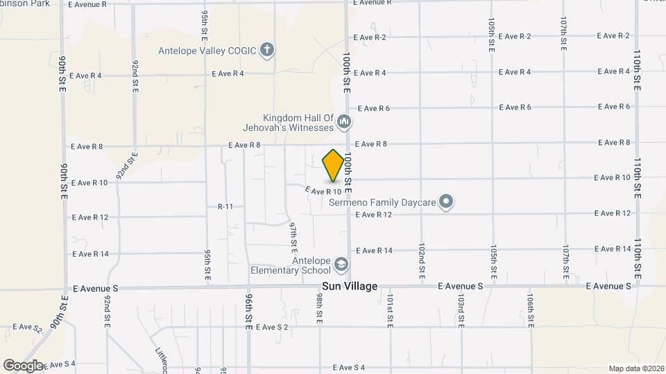 9837 E Avenue R10 Mapa y Detalles de la Ubicación