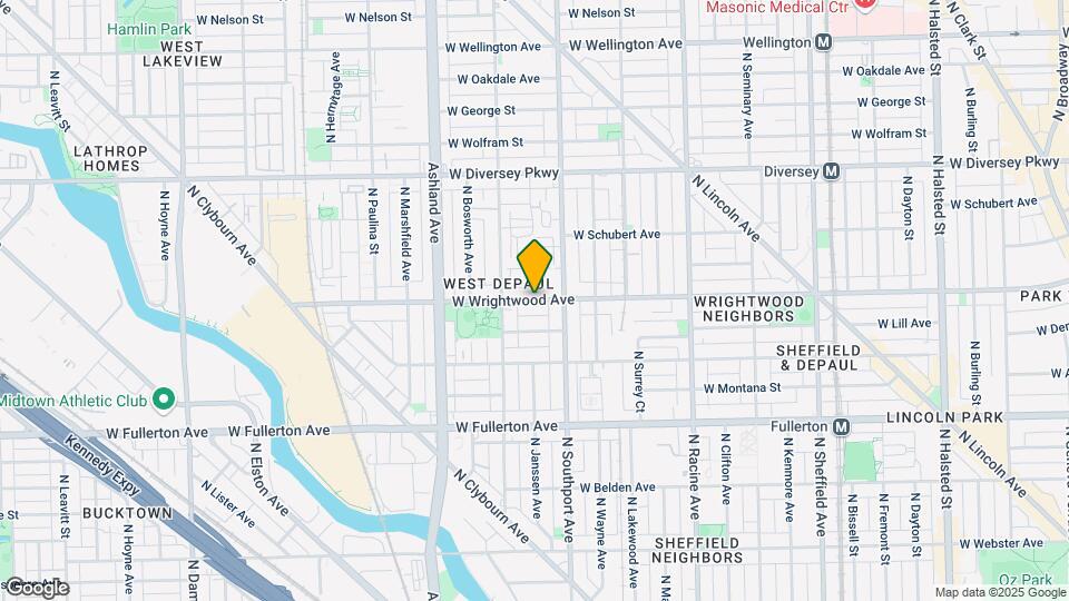 1450 W Wrightwood Ave Map and Location Details