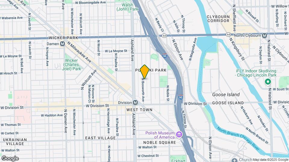 1325 N Bosworth Ave Map and Location Details