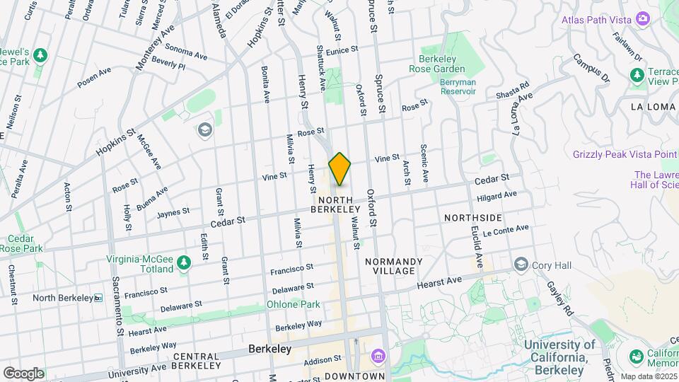 1531 Shattuck Ave Map and Location Details