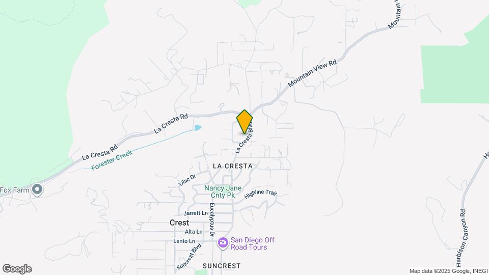 1205 La Cresta Blvd Map and Location Details