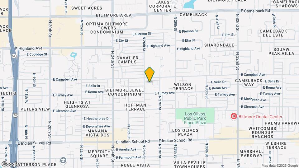 2615 E Campbell Ave Mapa y Detalles de la Ubicación