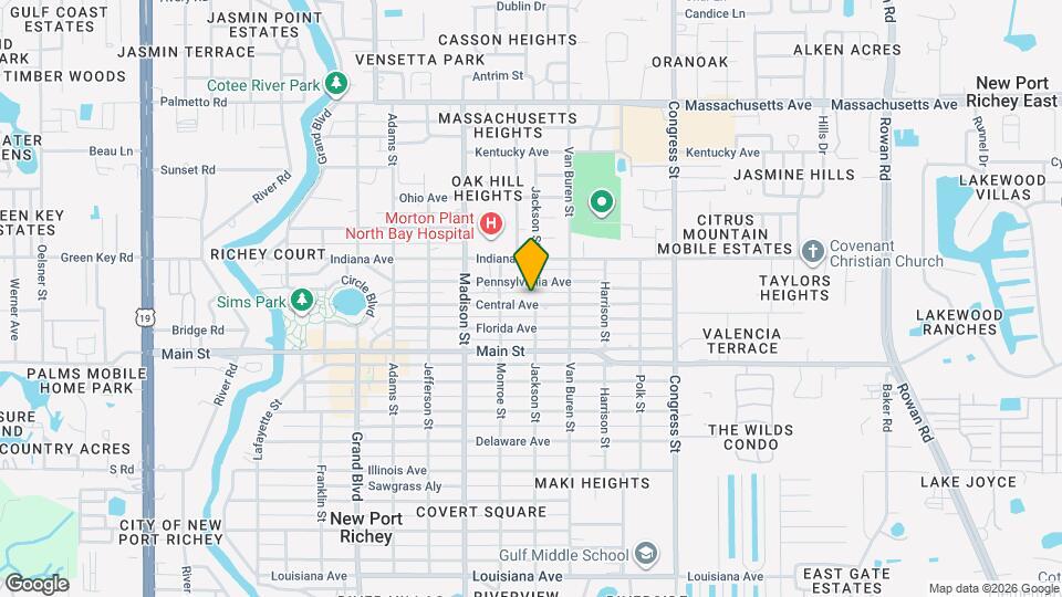 6131 Central Ave Map and Location Details