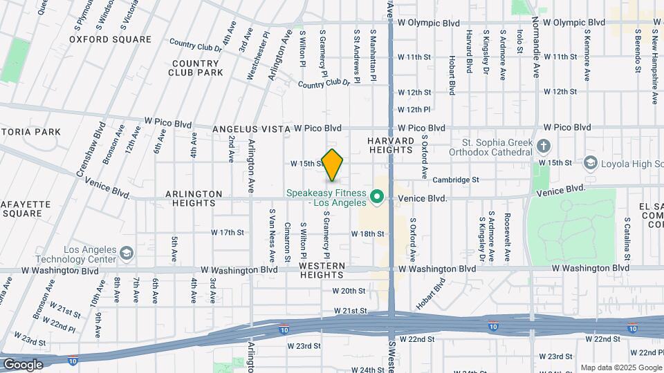 1540 S Gramercy Pl Map and Location Details