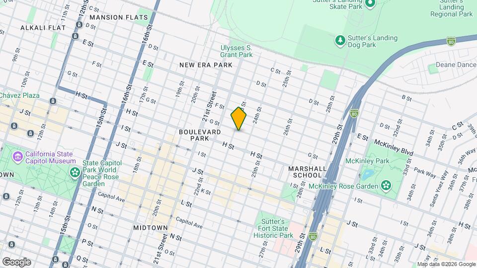 2300 G St Mapa y Detalles de la Ubicación