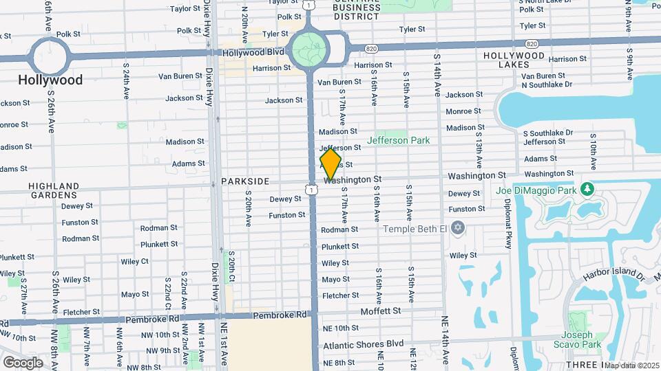 1726 Washington St Map and Location Details