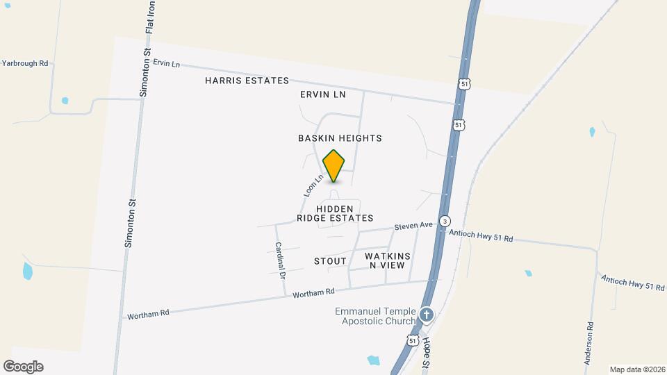 1848 Wooten St Mapa y Detalles de la Ubicación