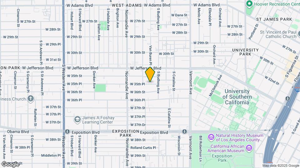 1268 W 35th Pl Map and Location Details