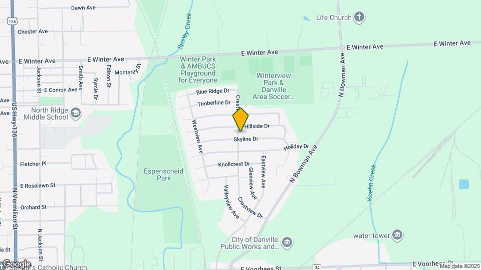 1709 Crestview Dr Map and Location Details