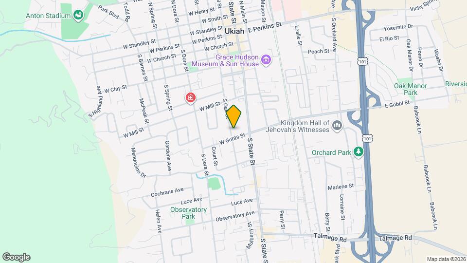 Ukiah Senior Apartments Map and Location Details