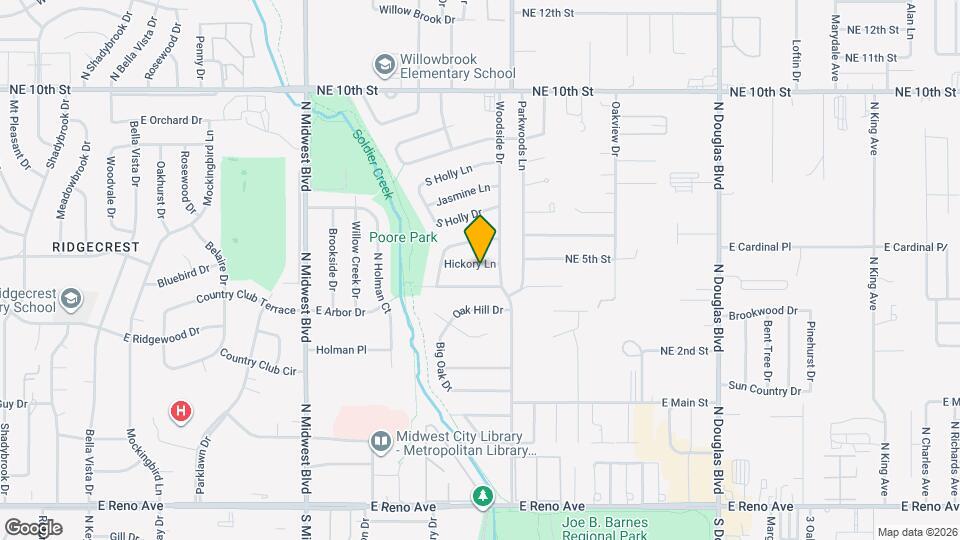 1104 Hickory Ln Map and Location Details