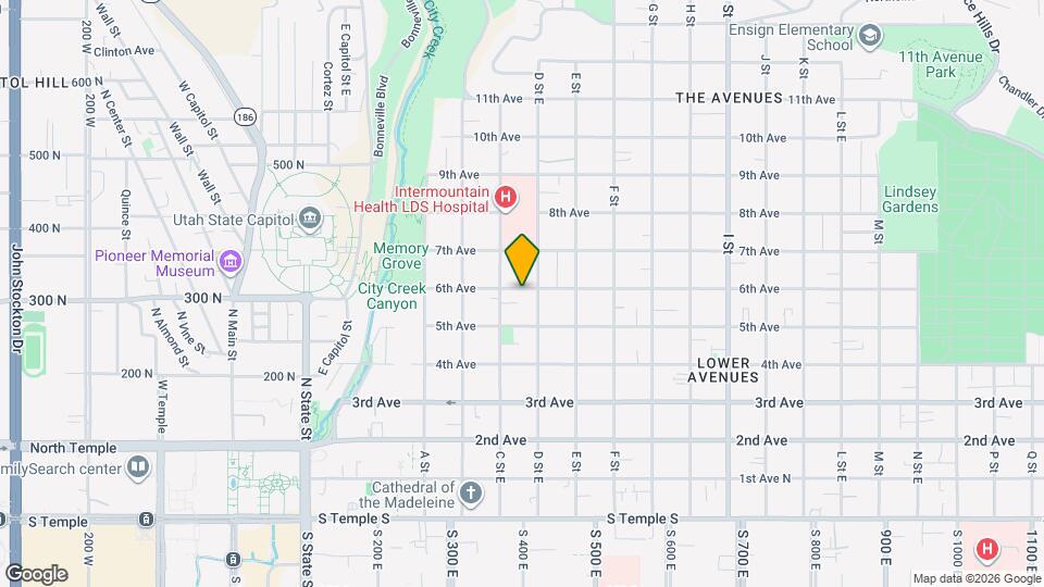 322 E 6th Ave Map and Location Details