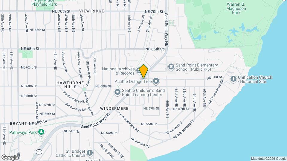6030 Sand Point Way NE Map and Location Details