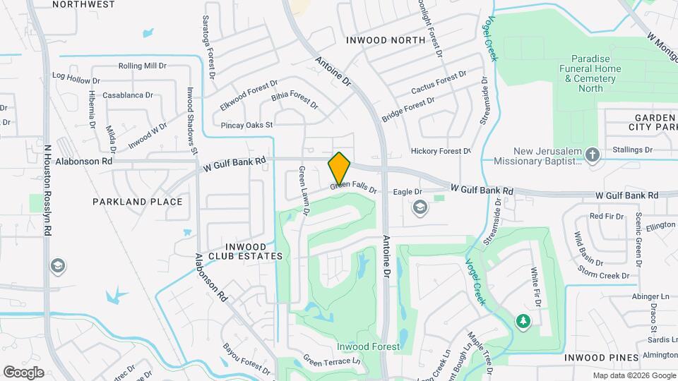 5903 Green Falls Dr Map and Location Details