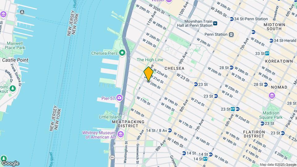 454 W 20th St Map and Location Details