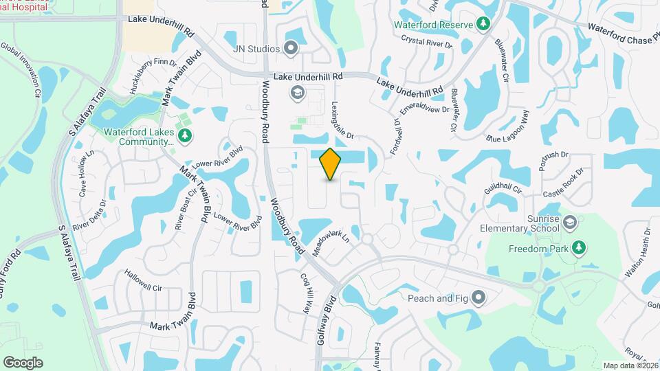 208 Woodbury Pines Cir Map and Location Details