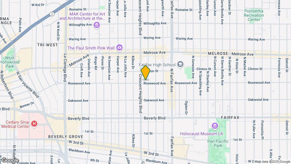 8061 Rosewood Ave Map and Location Details