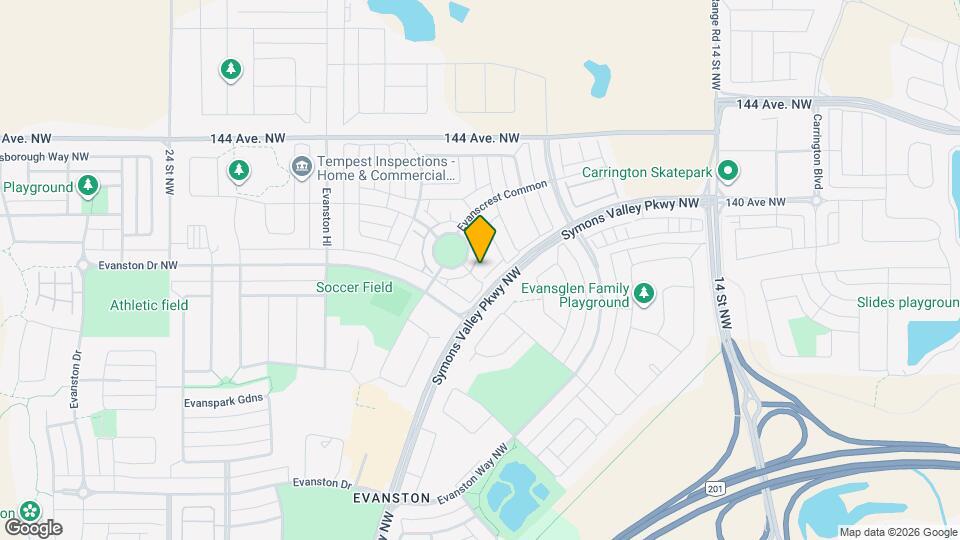 25 Evanscrest Mews NW Map and Location Details