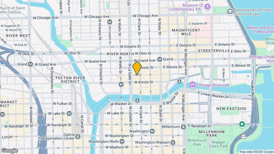 107 W Hubbard St Map and Location Details