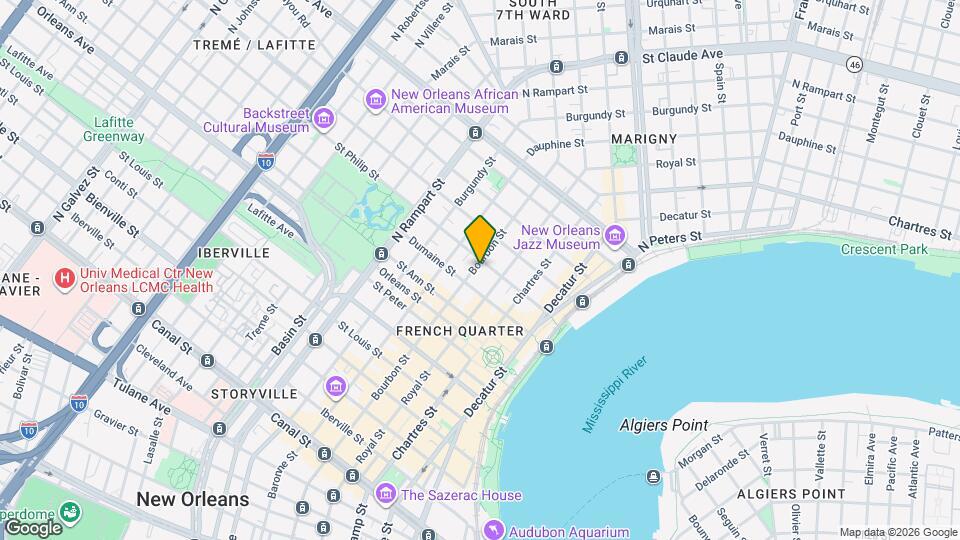 932 Bourbon St Map and Location Details