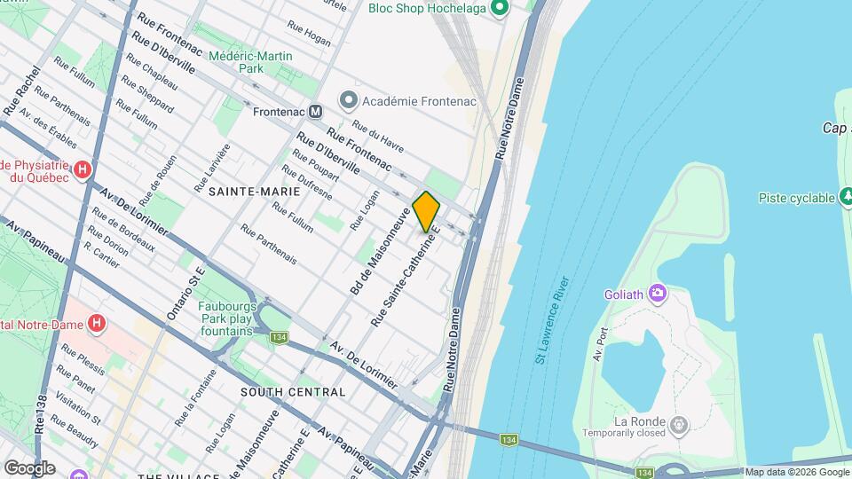 2431-2433 Sainte-Catherine St E Map and Location Details