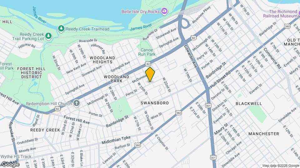 24 th PERRY St Mapa y Detalles de la Ubicación