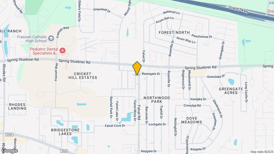 21834 Mossy Field Ln Map and Location Details