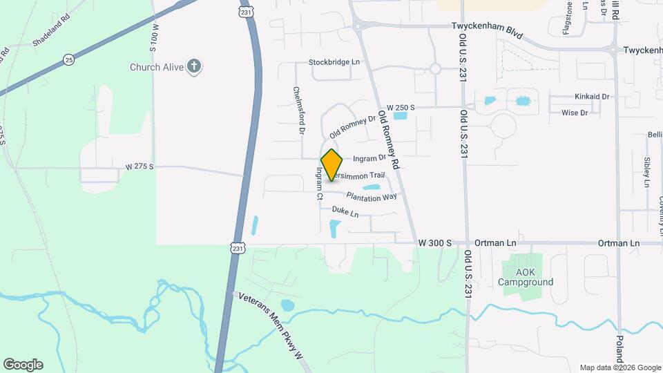 340 Plantation Way Map and Location Details