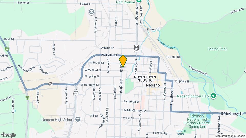 201 N High St Map and Location Details