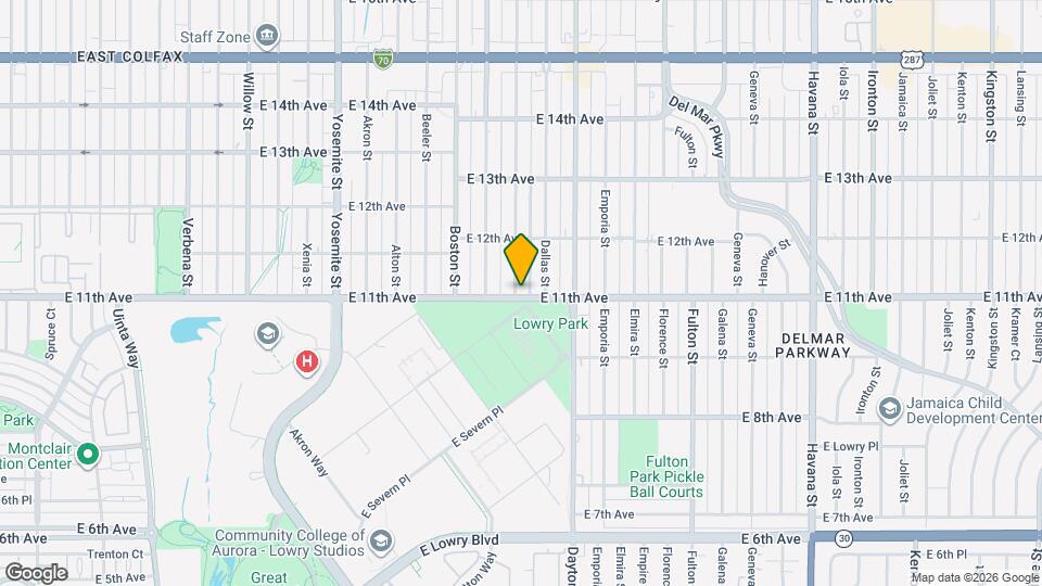 9515 E 11th Ave, Unit #B Map and Location Details