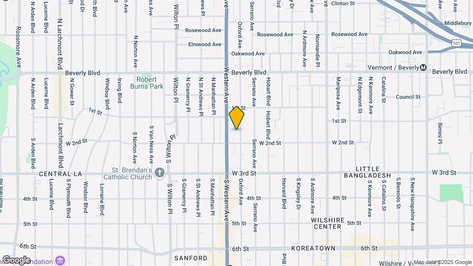 157 S Oxford Ave Map and Location Details