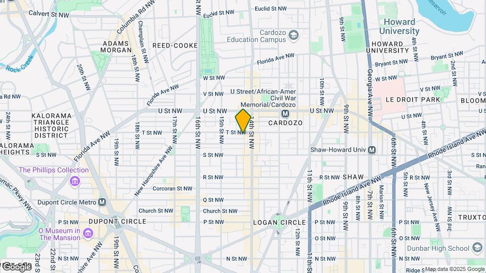 1406 T St Nw Mapa y Detalles de la Ubicación